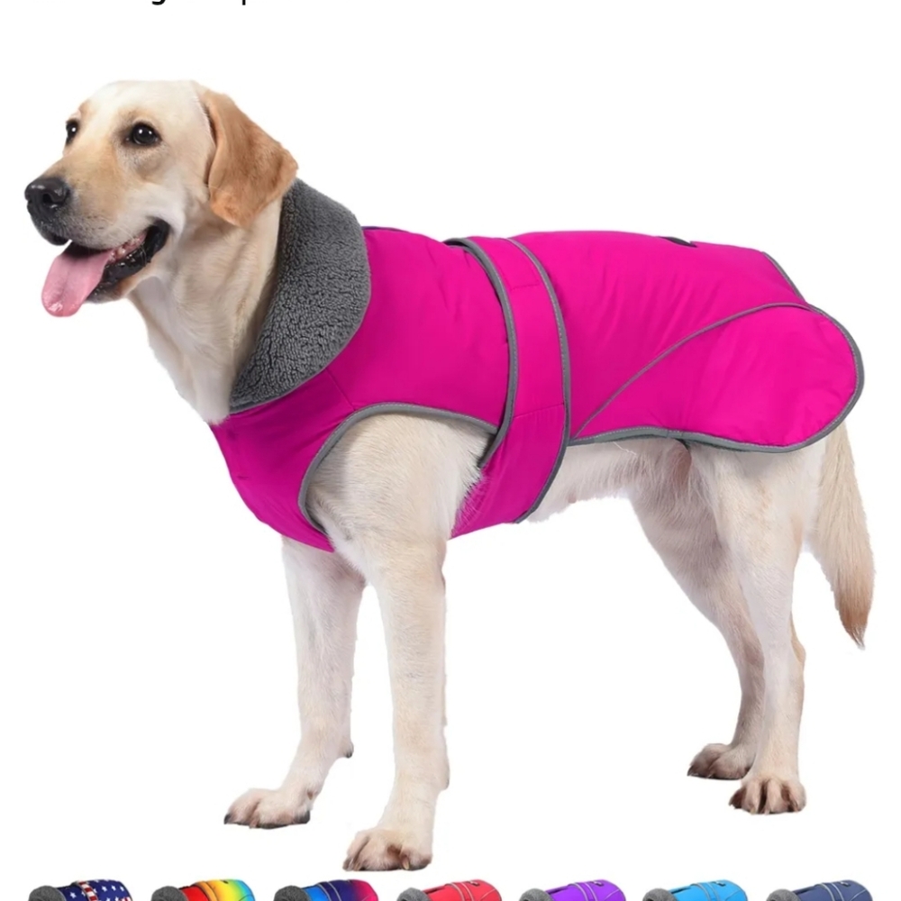 Dogcheer Waterproof Winter Dog Jacket Size Large Pink New